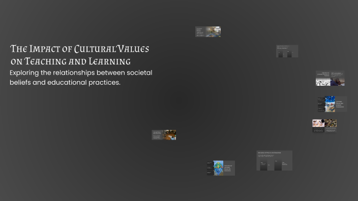 The Impact of Cultural Values on Teaching and Learning by Bradley ...