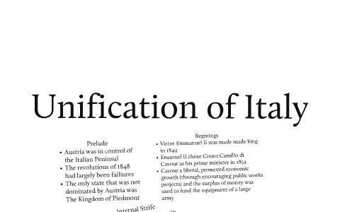 Italian Unification AP Euro Project by Matias Wolansky on Prezi