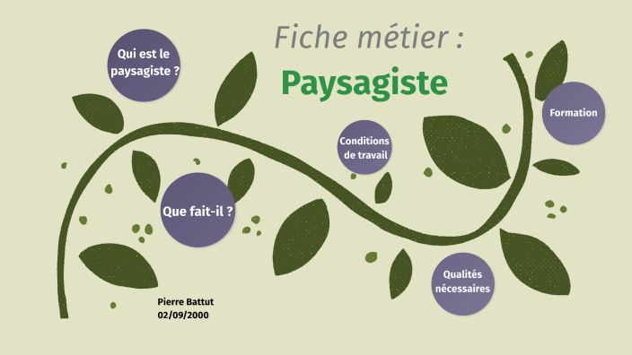 Exemple Page De Garde Fiche Métier Scientifique Fiche-Métier-Paysagiste by Pierre BATTUT on Prezi