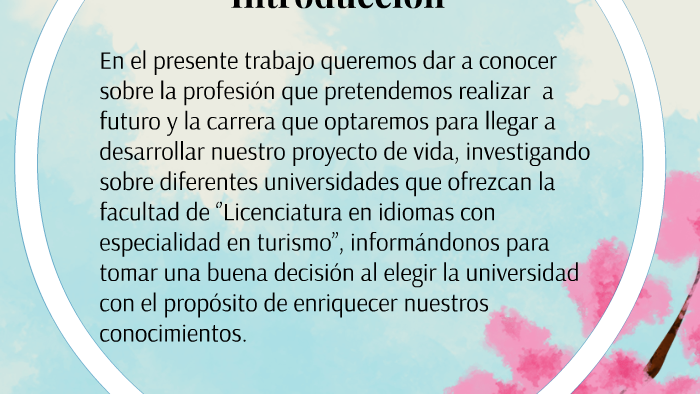Licenciatura En Idiomas con Especialidad en Turismo. by Sara Mejia