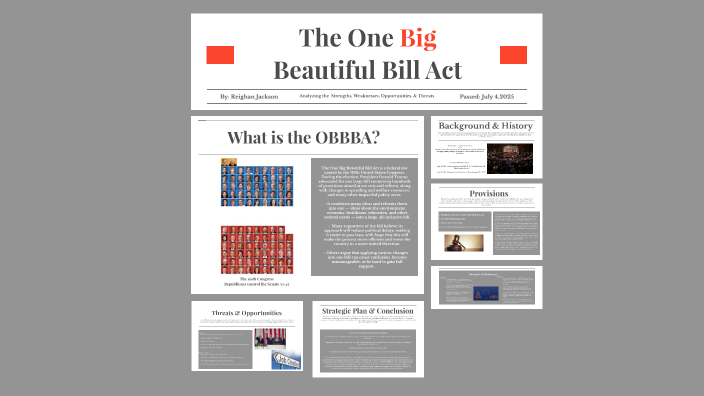 The One Big Beautiful Bill Act by Reighan Jackson on Prezi