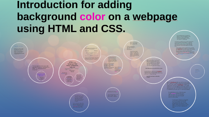 Introduction for adding background color and text color on a by on Prezi