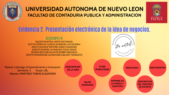 Evidencia 2. Presentación electrónica de la idea de negocios by Rangel ...