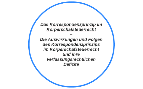 Das Korrespondenzprinzip Im Körperschafsteuerrecht By Jetmir Hajdari On ...