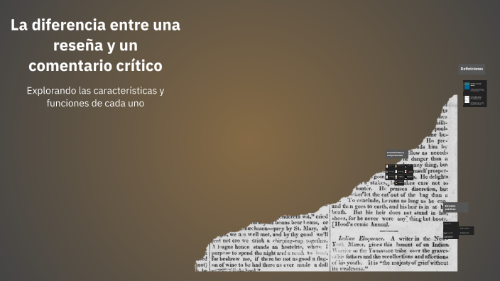 La diferencia entre una reseña y un comentario crítico by Yael Campos