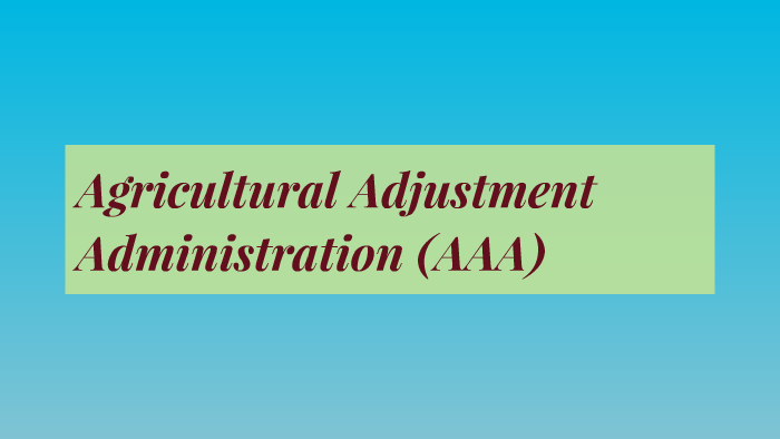 agricultural adjustment act logo