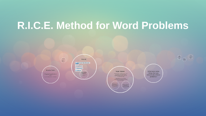 Rice Math Strategy R.I.C.E. Method for Word Problems by Michelle Kresmery on Prezi
