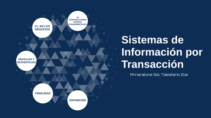 Sistemas de Información por Transacción by zoe tassitano on Prezi