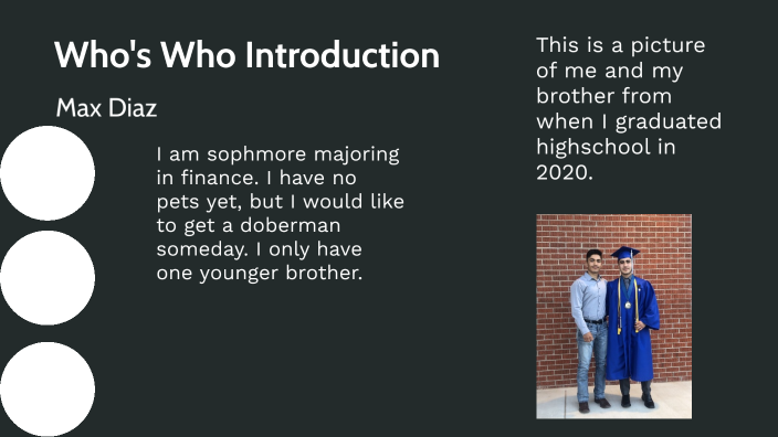 Who's Who Introduction By Max Diaz On Prezi