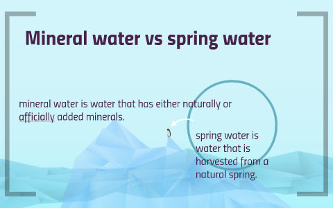 Mineral Water Vs Spring Water By Morgin Freemin