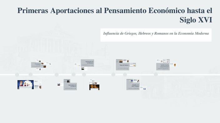 Primeras Aportaciones al Pensamiento Económico hasta el Siglo XVI by