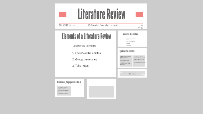 Literature Review by Danty James on Prezi