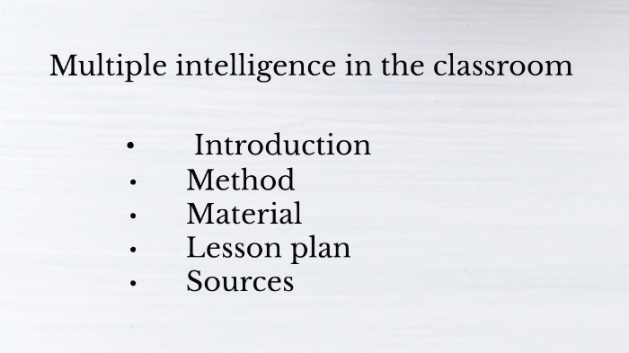 Multiple intelligence by julia johansen on Prezi