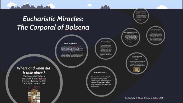 Eucharistic Miracles: The Corporal of Bolsena by Rochelle El-helou on Prezi