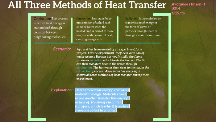 All Three Methods of Heat Transfer by Ayo Hinson on Prezi
