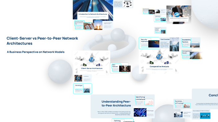 Client-Server vs Peer-to-Peer Network Architectures by pepo lepo on Prezi image.