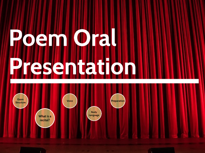 oral presentation about poetry