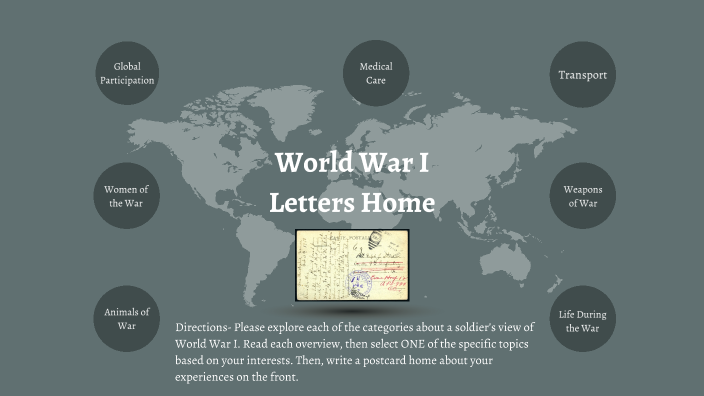 world war 1 letter home essay