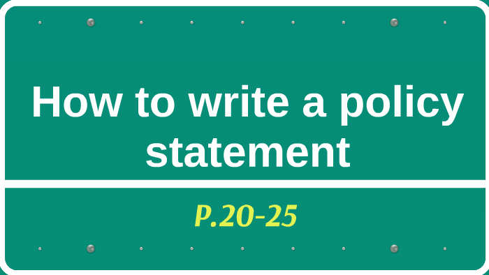 how-to-write-a-policy-statement-by-doris-devine