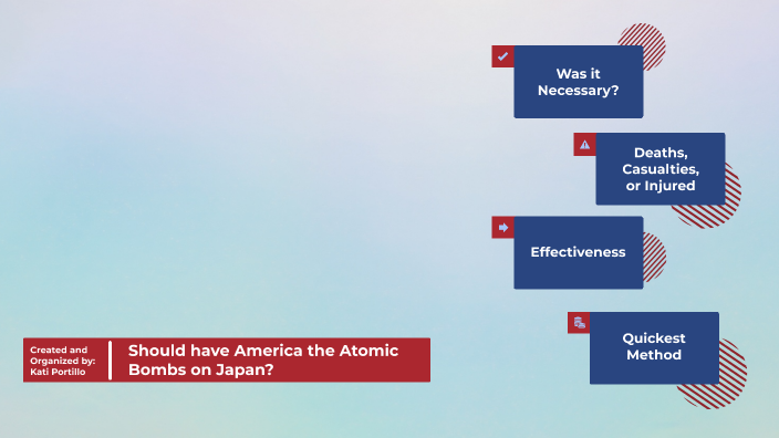 Should have America Dropped the Atomic Bombs on Japan? by Kati Portillo ...