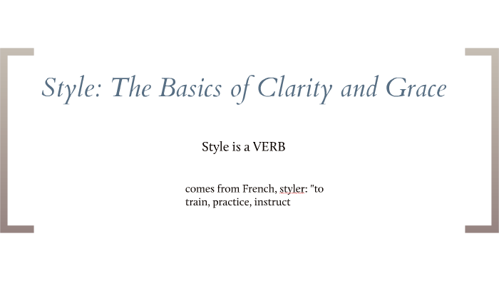 Style: The Basics of Clarity and Grace by Jacob Riley