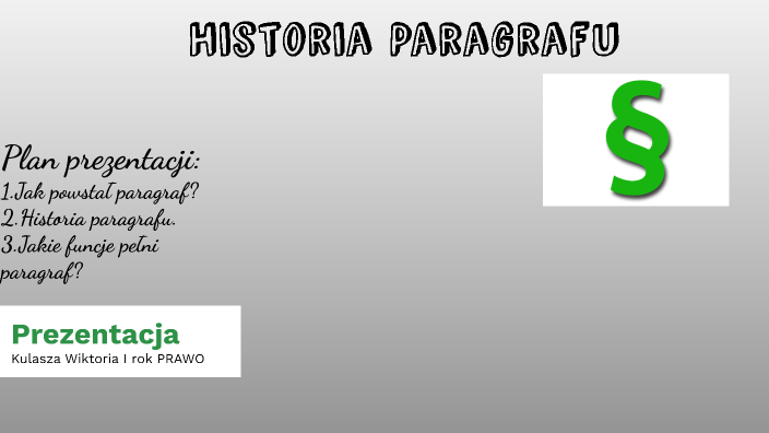 Historia Paragrafu by Wiktoria Kulasza on Prezi