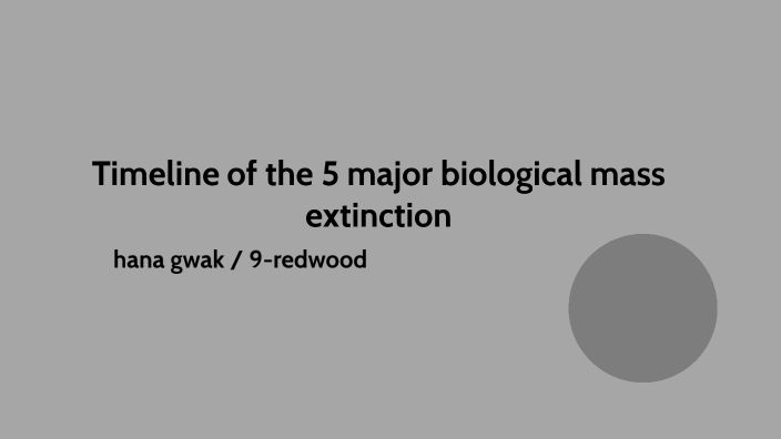 Timeline of the 5 major biological mass extinction by hana gwak on Prezi