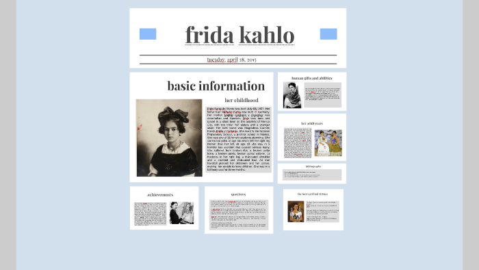 Frida Kahlo Biography By Julia Cataldo