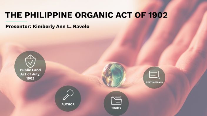 The Philippine Organic Act of 1902 by Kimberly Ann Lagunzad Ravelo