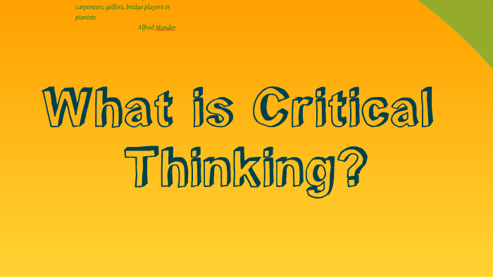 what is critical thinking prezi