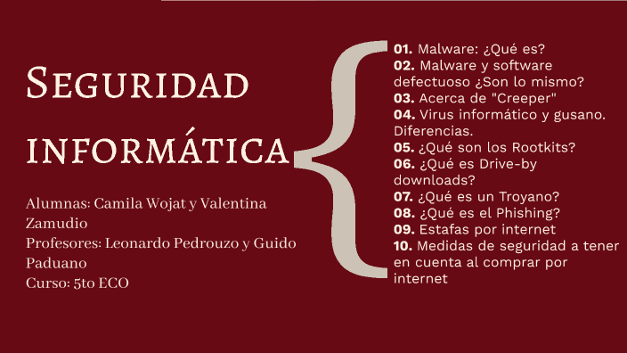 Seguridad informática by Valentina Zamudio on Prezi