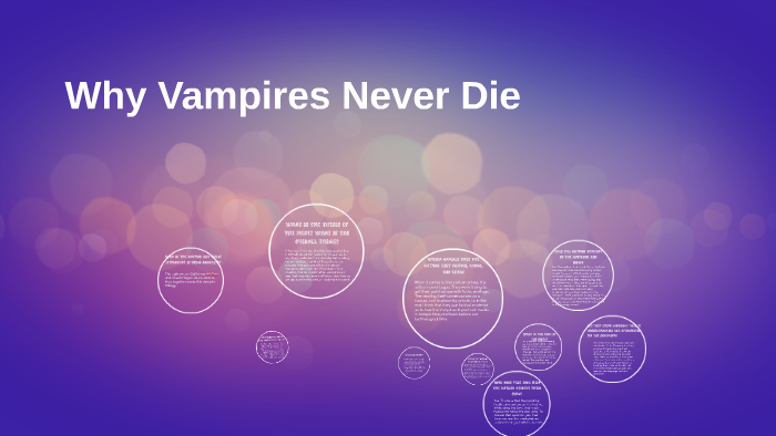 what is the thesis of why vampires never die