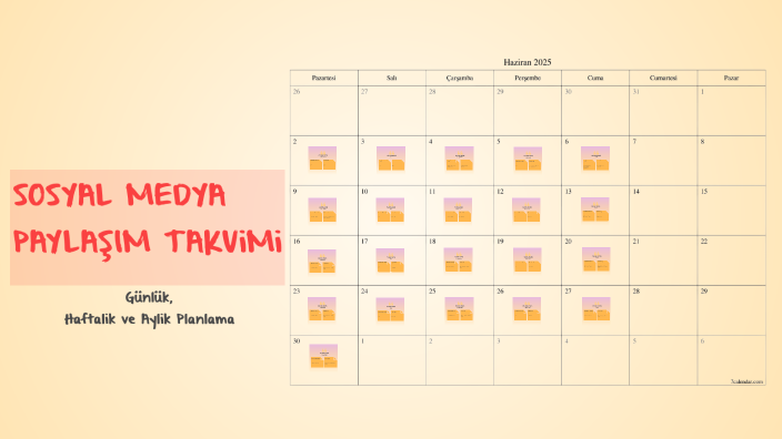 Sosyal Medya Paylaşım Takvimi by Neslihan Topçuoğlu on Prezi
