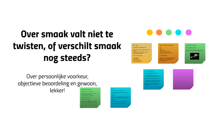 Over smaak valt niet te twisten by Aldo Hennekens on Prezi