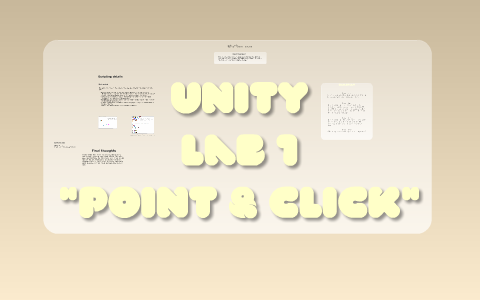 Unity 3D Lab 1 [Mk II] by Carlo A on Prezi