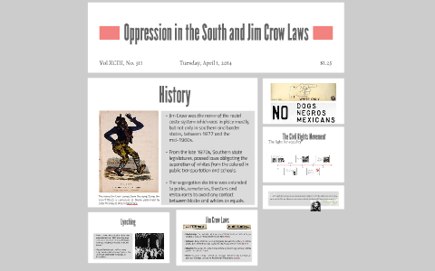 Jim crow and opression in the south by Imani Badji on Prezi
