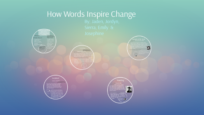 essay on how words can inspire change