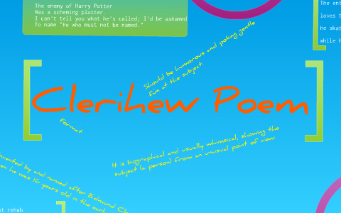 Clerihew Poem by Jamie Garibaldi on Prezi
