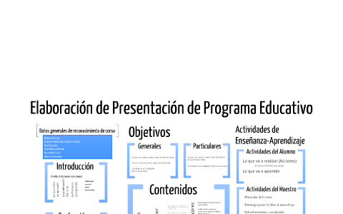 Elaboración de la Presentación de un Programa Educativo by Luis Edgar ...