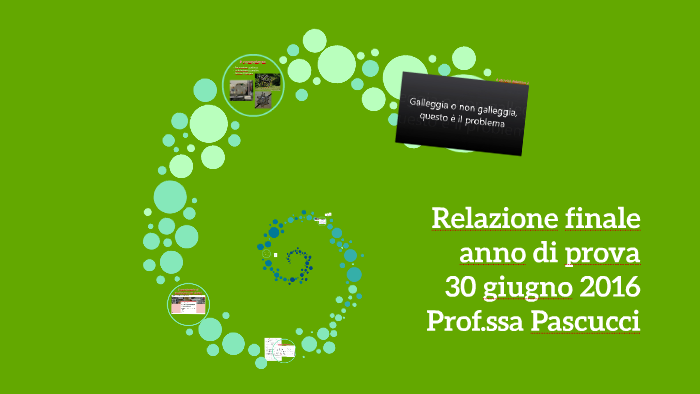 Relazione finale anno di prova by Maddalena Pascucci on Prezi