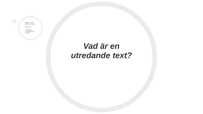 Vad är En Utredande Text