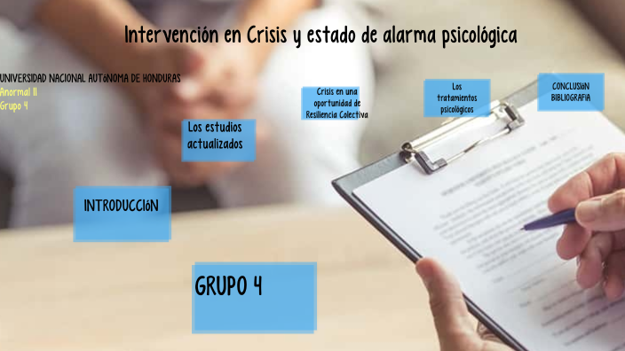 Intervención en Crisis y estado de alarma psicológica by Valeria Zeledon