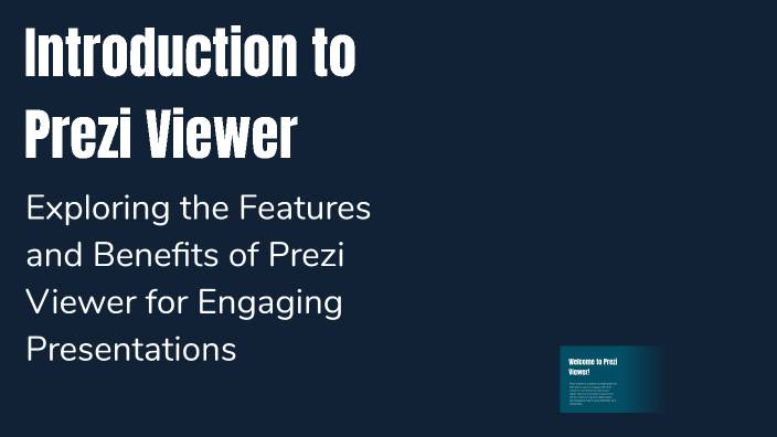 Introduction to Prezi Viewer by Nelea Ceban on Prezi