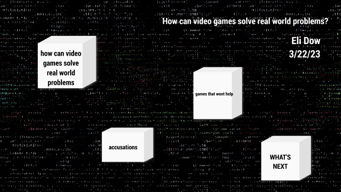 How Can Video Games Solve Real World Problems By Eli Dow