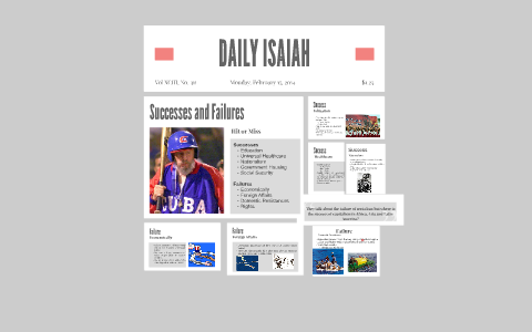 Successes and Failures by Isaiah Valentine on Prezi