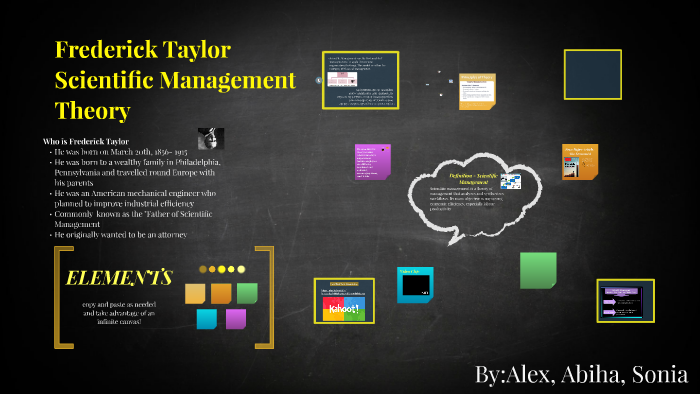 Frederick Taylor Scientific Management theory by sonia dhillon on Prezi