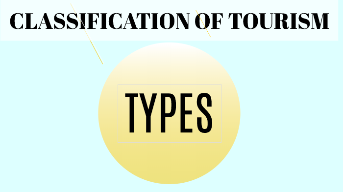 tourism main classification