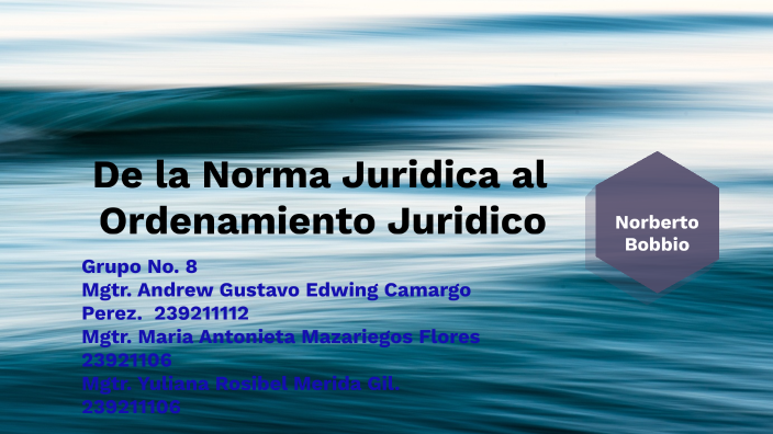 De la Norma Juridica al Ordenamiento Juridico. Norberto Bobbio by ...