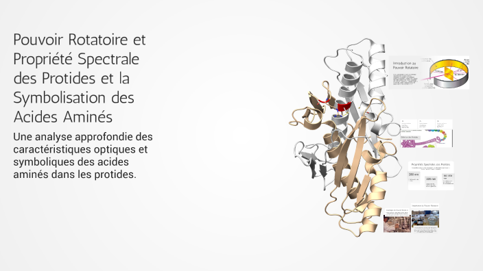 Portides Pouvoir Rotatoire et Propriété Spectrale des Protides et la ...