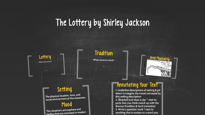 The Lottery By Shirley Jackson By Alicia Rosman